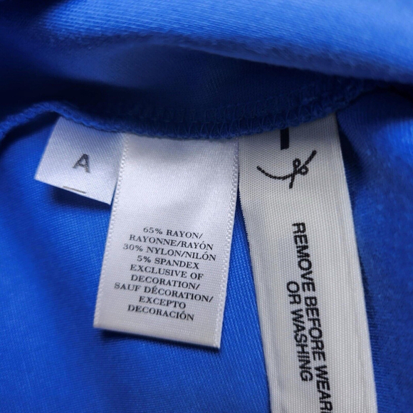 Ann Taylor Dress Womens M Blue Sleeveless Belted Dress - Picture 13 of 13